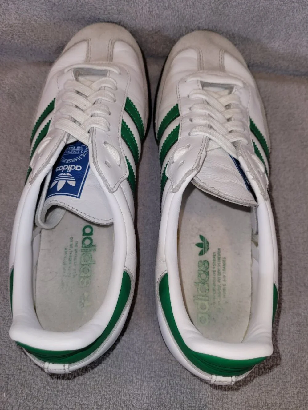 Adidas Originals Samba OG Men's Cloud White Green IG1024 Size 8 Sneakers (#2143)